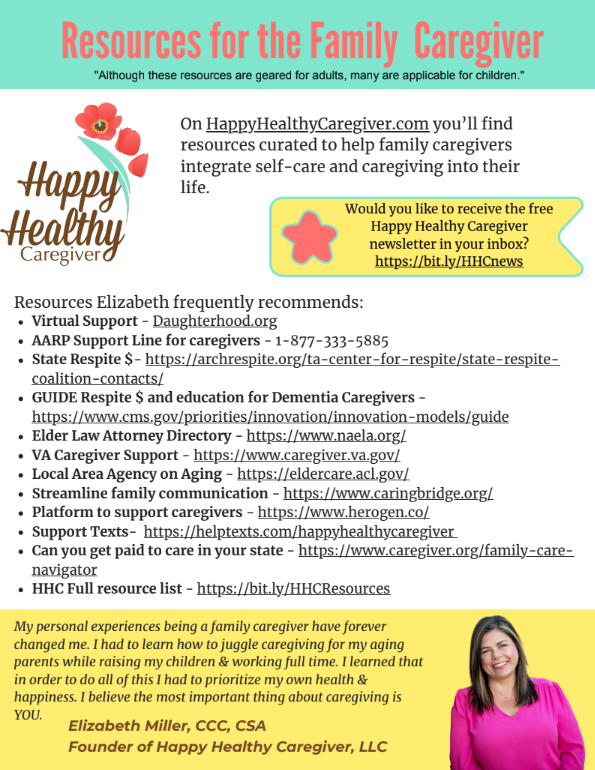 Resources for the Family Caregiver